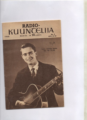 RADIO-KUUNTELIJA n:o 3 1960 Kannessa Lasse Liemola. Katso K.