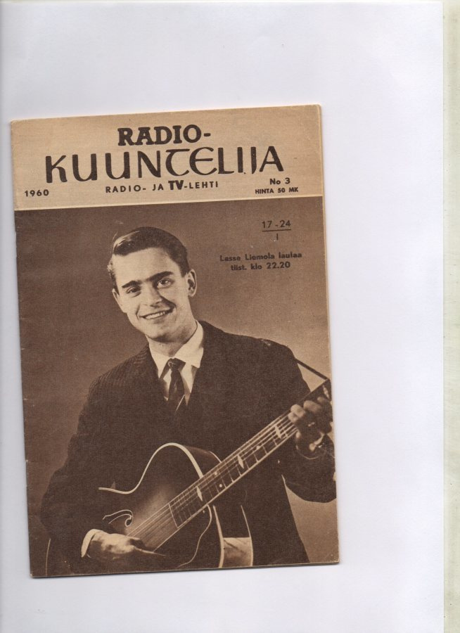 RADIO-KUUNTELIJA n:o 3 1960 Kannessa Lasse Liemola. Katso K.
