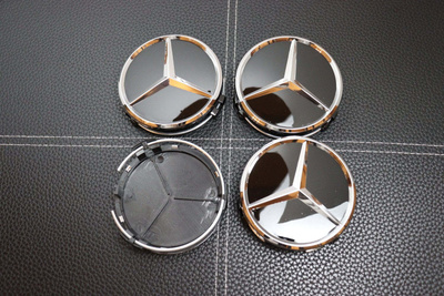 Mercedes-Benz vannekeskiöt – Kromitähti, Kromi-musta – 75m