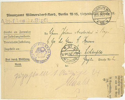 Saksa 1924 virkakirje