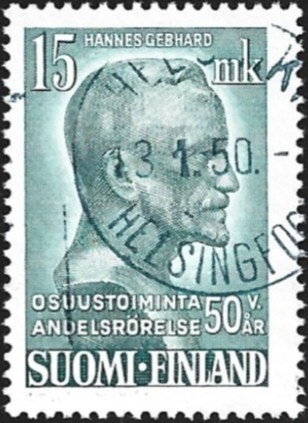 1949 Osuustoiminta 50 vuotta leimattu LaPe 376
