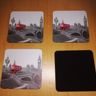Lontoo 4 kpl lasinalunen 10,5cm x 10,5cm - pikkukuva 2