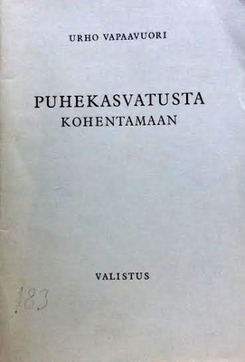 Puhekasvatusta kohentamaan Urho Vapaavuori