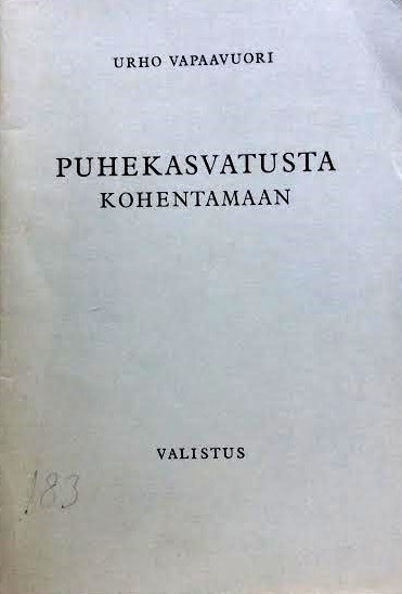 Puhekasvatusta kohentamaan Urho Vapaavuori