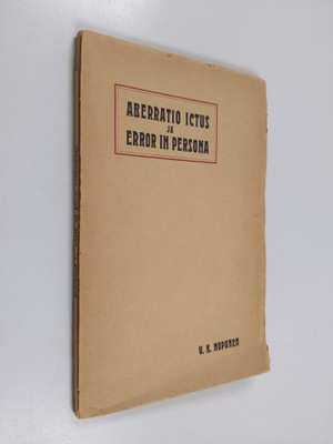 V. K. Noponen : Aberratio ictus ja error in persona