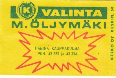 Hamina , K Valinta, M. Öljymäki,  b15