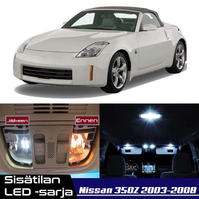 Nissan 350Z (Z33) Sisätilan LED-sarja 9-osainen