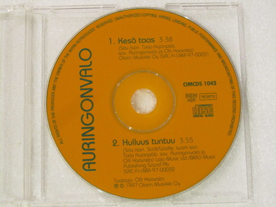 Auringonvalo • Kesä Taas CD-Single