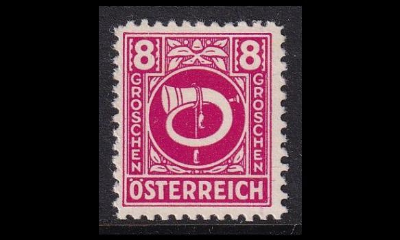 Itävalta 726 ** Käyttösarja Postitorvi 8 g (1945)
