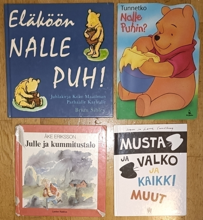 Lasten kirjat (4kpl) Nalle Puh Ym.