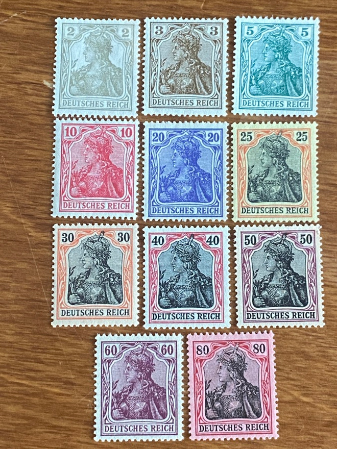 SAKSA REICH 1905-1913 GERMANIA YLEISMERKIT**