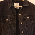 Pull & Bear lyhyt farkkutakki musta koko M - pikkukuva 2