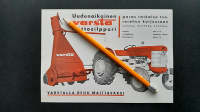 Varsta niittosilppuri esite 60-luku