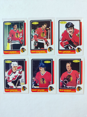 86-87 Opc - Chicago Black Hawks 6kpl