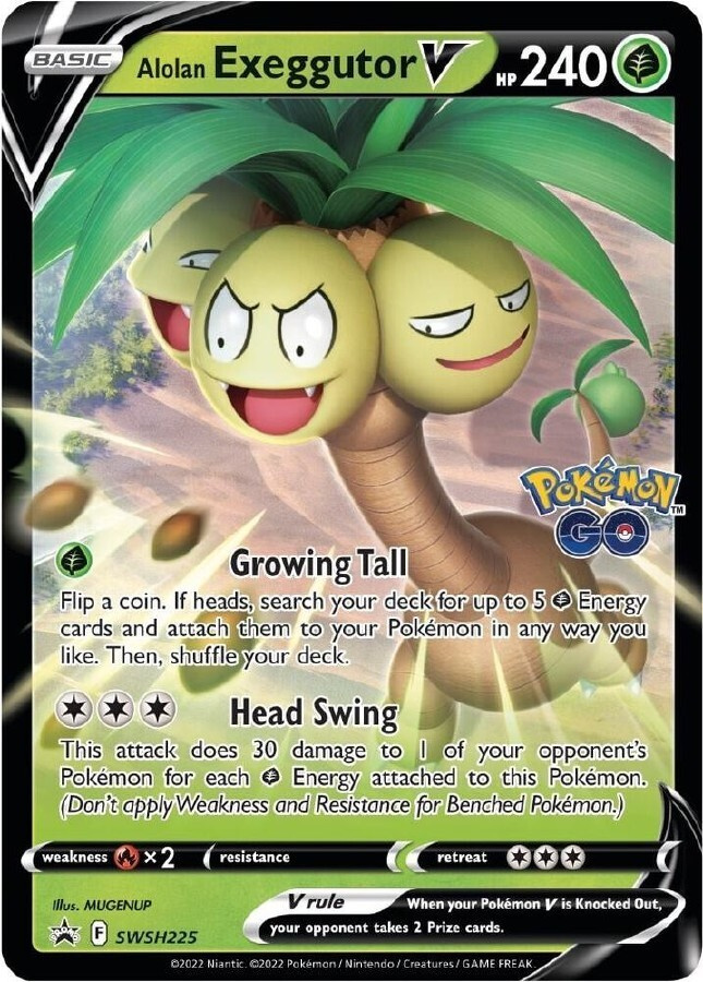 Alolan Exeggutor V SWSH 225 - Black Star Promo - NM/M