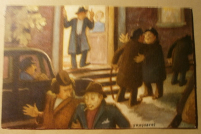 Harald Skogsberg: Juhlien jälkeen, väripk, p. 1949