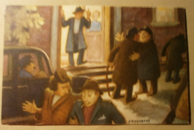 Harald Skogsberg: Juhlien jälkeen, väripk, p. 1949