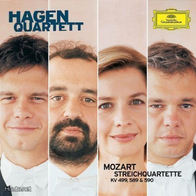 MOZART: Jousikvartetot KV 499, 589, 590 Hagen Quartett *UUSI