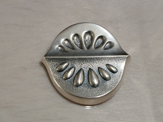 Vintage desing Holger Lindström hopea rintakoru solki