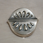 Vintage desing Holger Lindström hopea rintakoru solki - pikkukuva 1