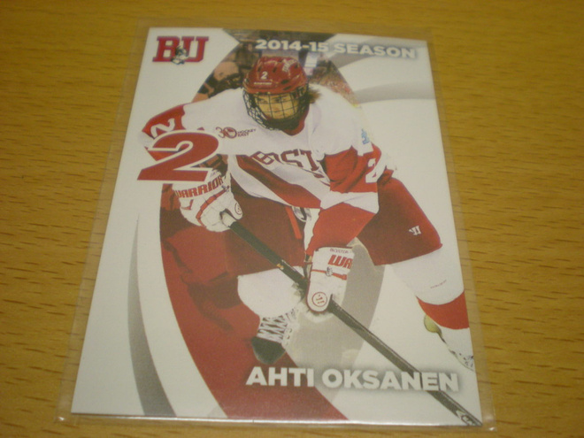 Ahti Oksanen 2014-15 Boston University Terriers Pepsi #