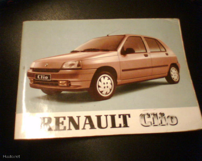 Omistajan käsikirja RENAULT CLIO ( 1 p. 1991 ) Sis.pk:t