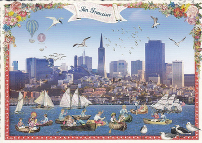 San Francisco pilvenpiirtäjät (Tausendschön-kortti)