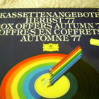 KASSETTENANGEBOTE HERBST 77 (KLASSINEN LP) - pikkukuva 1