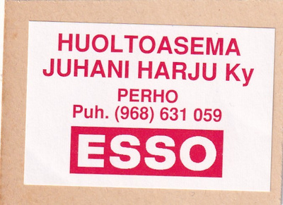 Perho, Huoltoasema Juhani Harju Ky  ESSO , b428