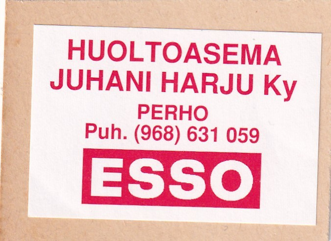 Perho, Huoltoasema Juhani Harju Ky  ESSO , b428