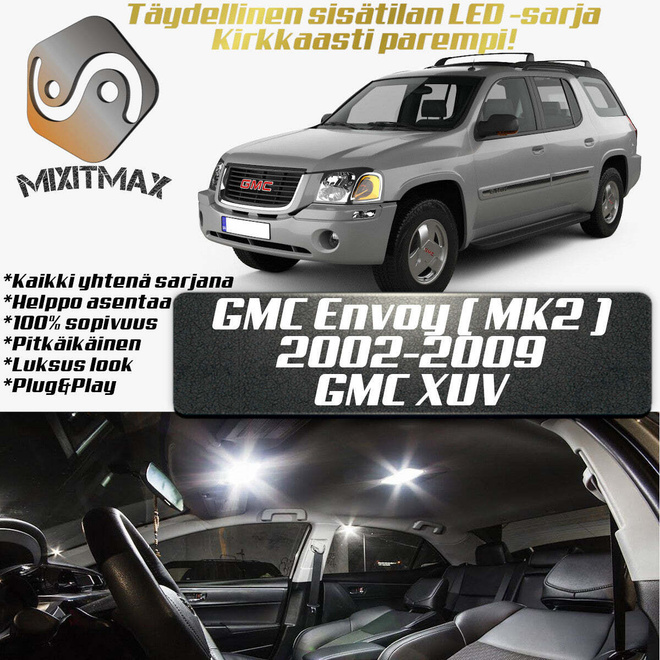 GMC Envoy (MK2) Sisätilan LED-sarja 12-osainen