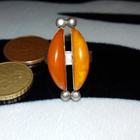 Vintage, Meripihka, sormus, Honey EGG YOLK Amber, - pikkukuva 3