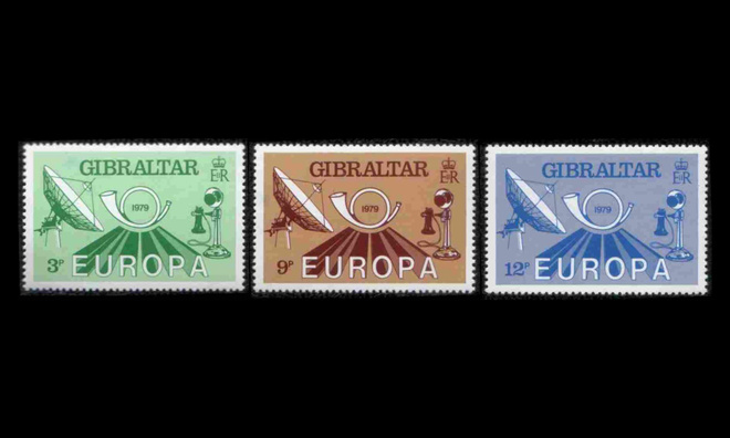 Gibraltar 392-4 ** Europa posti- ja telehistoria (1979)