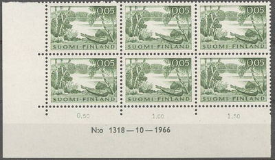 1963  5p rantamaisema nro-6lo 1318 ++