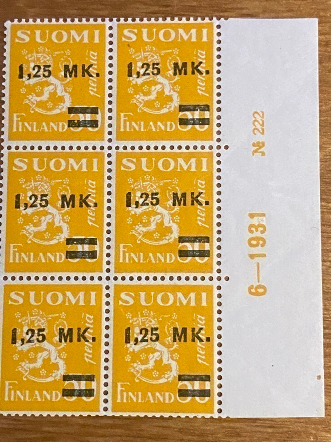LEIJONA MALLI 1930 1,25MK/50PEN L171 I NUMERO KUUSILO**