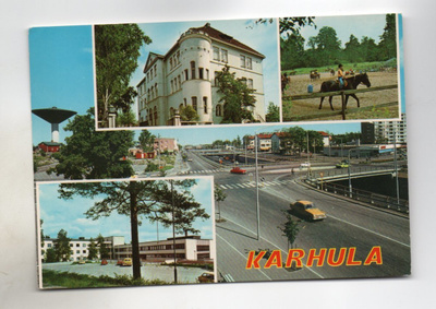 Kotka / Karhula monikuvakortti