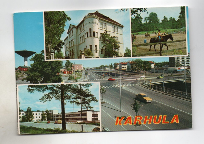 Kotka / Karhula monikuvakortti