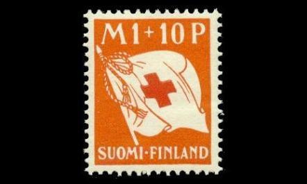 158 ** Punainen risti 1mk+10p (1930)