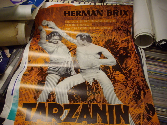 Vanha elokuvajuliste : Tarzanin seikkailut ( Herman Brix )