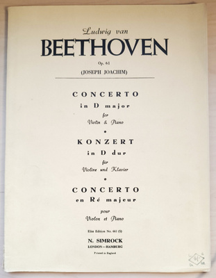 Ludwig van Beethoven: Concerto in D major, op. 61