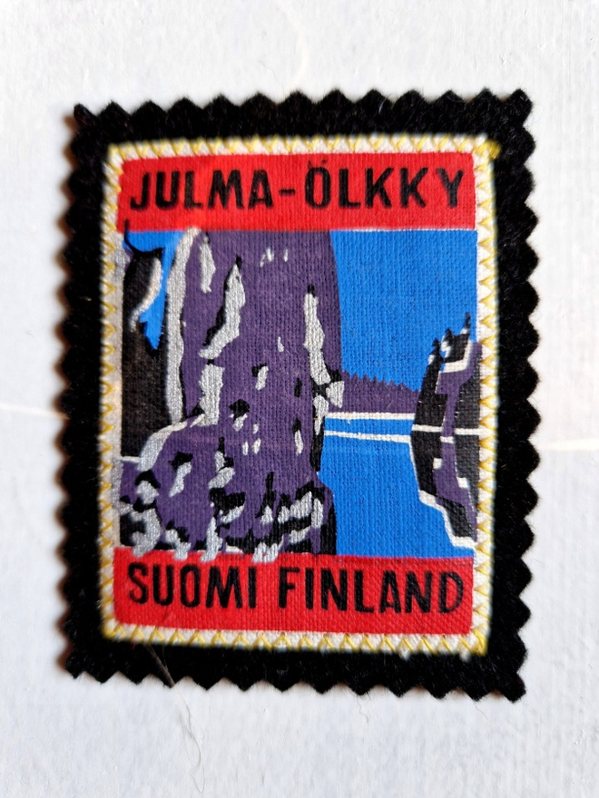 Julma-Ölkky vintage kangasmerkki