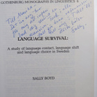 Sally Boyd : Language Survival : A Study of Language Cont... - pikkukuva 3