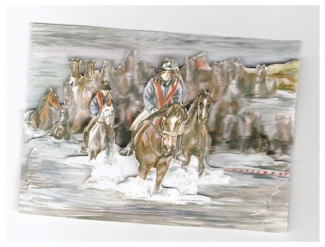 3D KORTTIKUVA  "RATSASTUSRETKI" / (nro 66a)