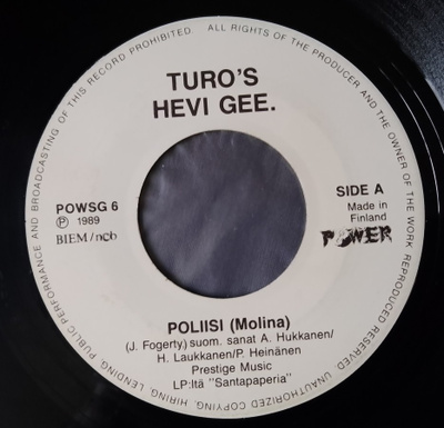 Turo' s Hevi Gee - Poliisi 7"