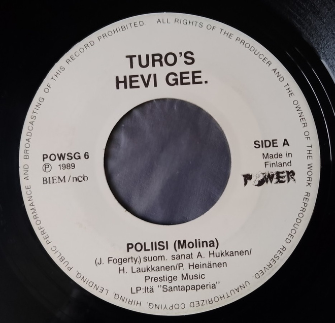 Turo' s Hevi Gee - Poliisi 7"