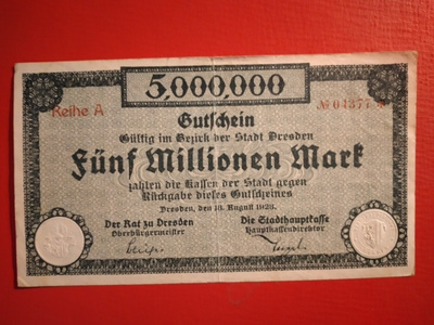 GERMANY 5 MILJ. MARK 1923*   (K15-S111)
