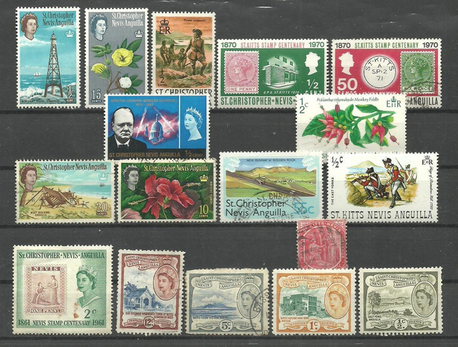 SAINT KITTS, NEVIS & ANGUILLA levyllinen vanhempia merkkejä