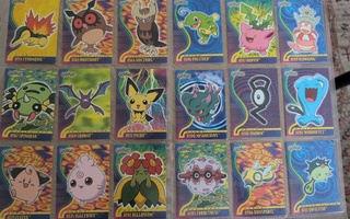 Pokemon Topps Johto kortteja