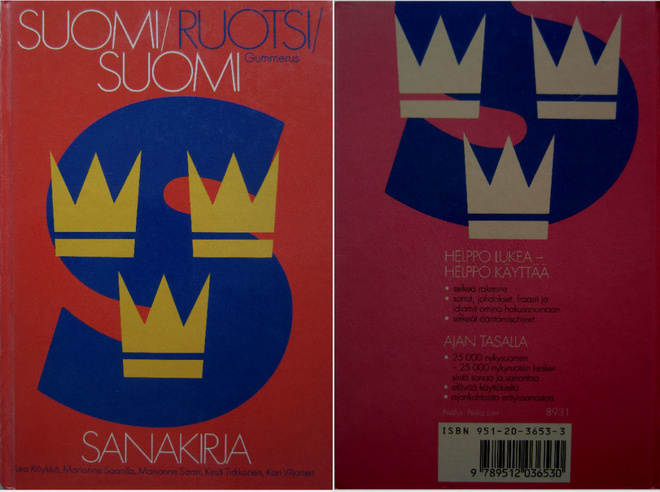 SUOMI - RUOTSI - SUOMI SANAKIRJA 9p. -95