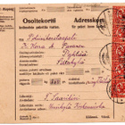 Pp-leima Koskenniska 1926 pak.kortilla, kulk. Heinlahdelle - pikkukuva 1